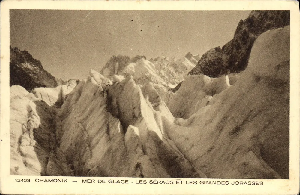 Chamonix — Mer de Glace — Les Séracs et les Grandes Jorasses — n° 12403 - Vorderseite