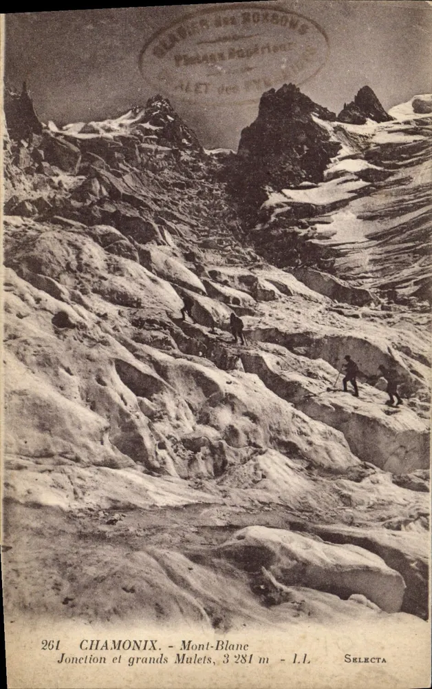 Chamonix - Mont-Blanc - Jonction e grandes Mulets, 3 281 m — Glacier dos Roxysons, Selecta - Frente