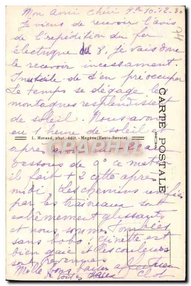Séracs am Glacier des Bossons — Chamonix-Mont-Blanc — Nr. 872 — L. Morand, Megève (Haute-Savoie) - Rückseite