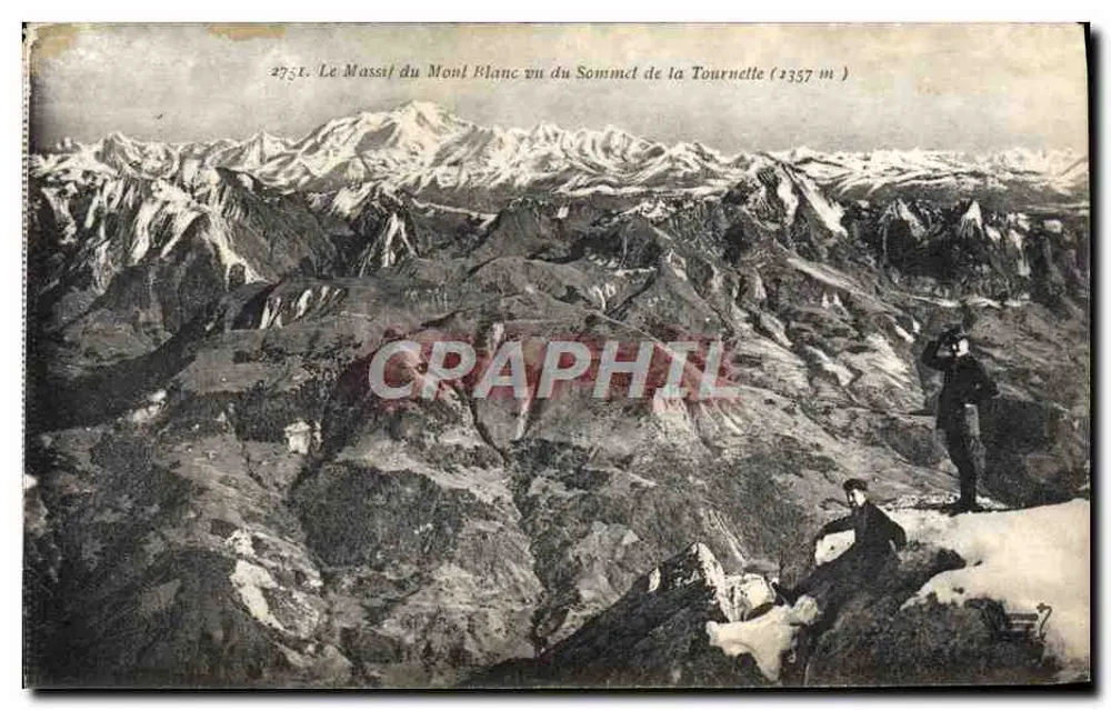 Massiv des Mont Blanc von der Spitze der Tournette (2357 m) — Verlag: Libritony, Nr. 2751 - Vorderseite