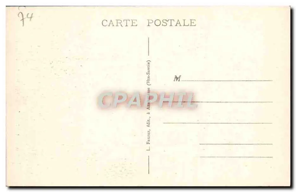 Dent Sul de Lanfon — Annecy (Haute-Savoie) — L. Feuras, editor - Verso