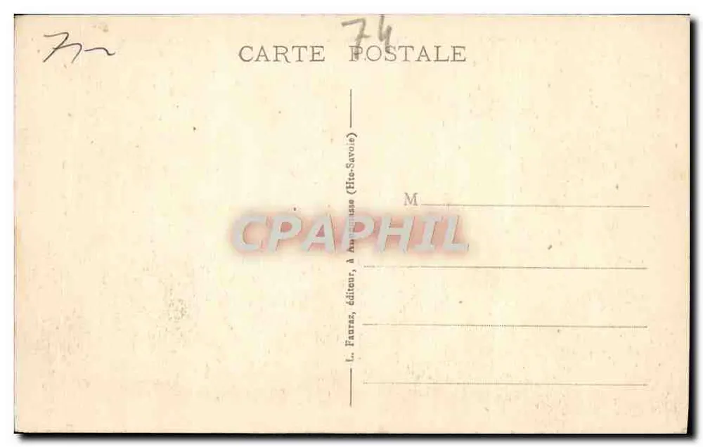Chamonix-Mont-Blanc (Hte-Savoie) — Vallée de Chamonix von Le Chapeau aus gesehen — Serie 555, Verleger L. Faures - Rückseite