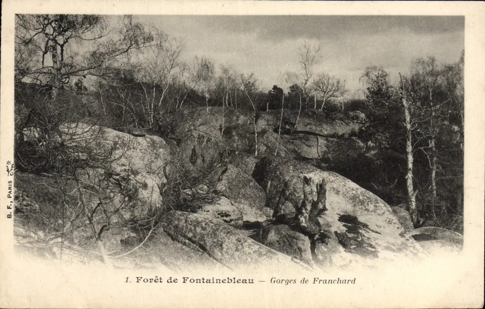 Wald von Fontainebleau — Schluchten von Franchard — B.F. PARIS - Vorderseite