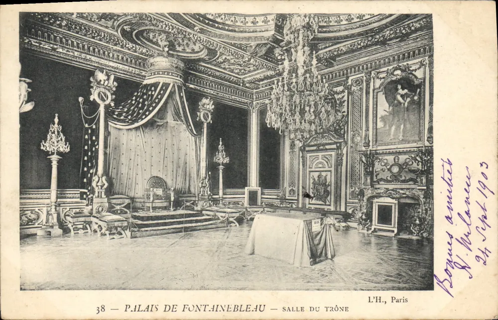 Schloss Fontainebleau — Thronsaal — L.H., Paris - Vorderseite