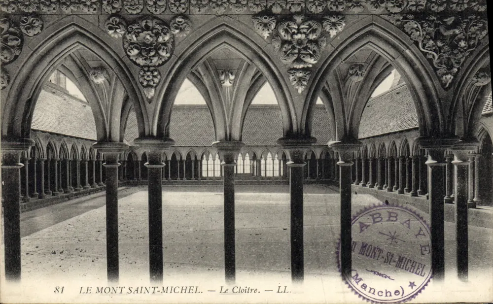 O Mont-Saint-Michel — O Claustro — LL. — ABBAYE (Manche) - Frente