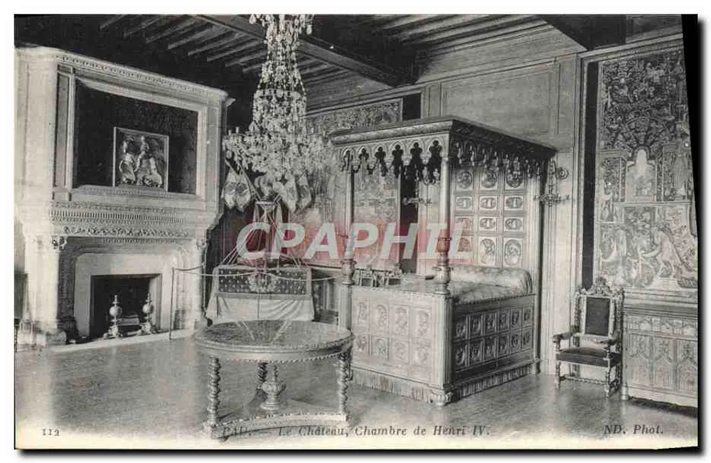 Das Schloss, Zimmer von Henri IV — Palast — ND. Phot. - Vorderseite