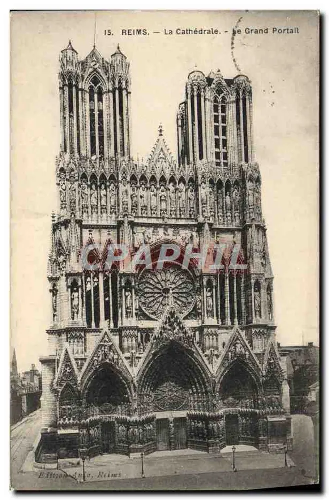 Reims — Die Kathedrale — Der Große Portal — Ardin-Ausgabe, Reims - Vorderseite