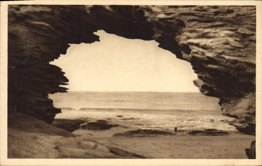 Sion-sur-l'Océan (Vendée) — aufsteigende Flut unter einer Höhle — J. Robuchon, Nr. 258 - Vorderseite