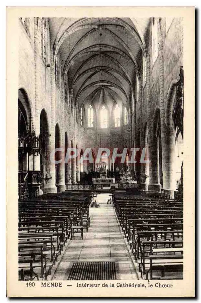MENDE — Interior da Catedral, o Coro - Frente