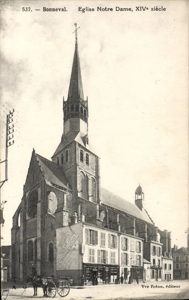 Bonneval — Kerk van Notre Dame, 14e eeuw — Vve Fréon, uitgever - Voorkant