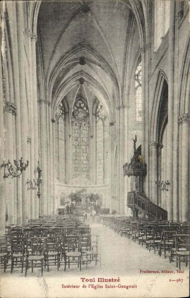 Innenansicht der Kirche Saint-Gengoult — Toul Illustré, Verlag, n°8-967 - Vorderseite