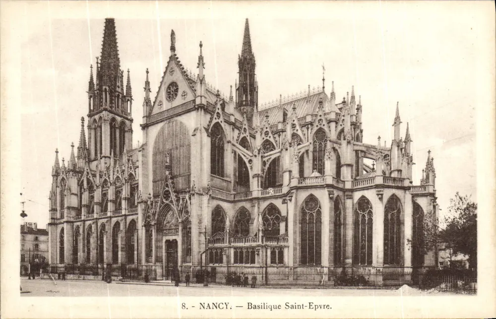 Nancy — Basílica de São Epvre — Fototipia A. Humblot e C°, n°8 - Frente