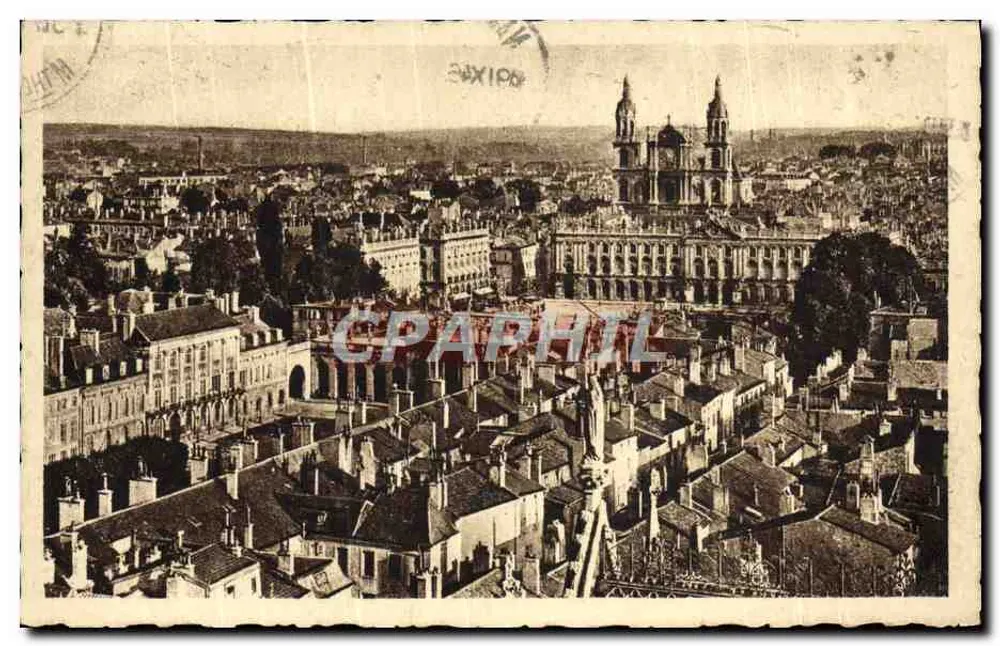 Nancy — Vista geral tirada da Torre da Basílica de São Epvre — A. Humblot et Cie, Nancy - Frente