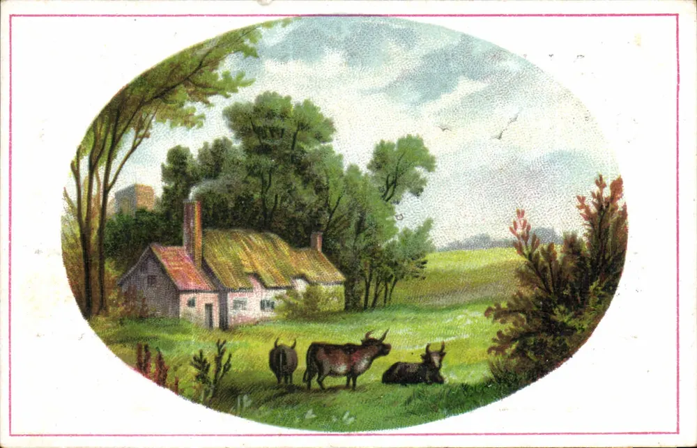 Ländlicher Landschaft mit Dachschindeln — Verlag nicht sichtbar - Vorderseite