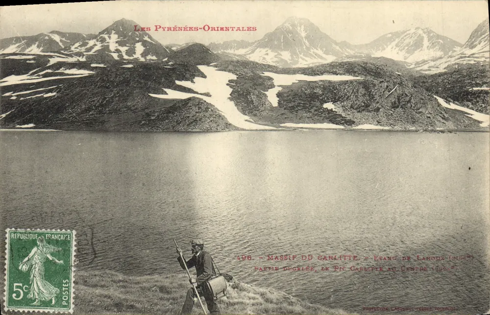 Massif do Carlitte - Lago de Lanoux (MLA) — Pirineus-Orientais, editor L'Album Théâtre, n°106 - Frente