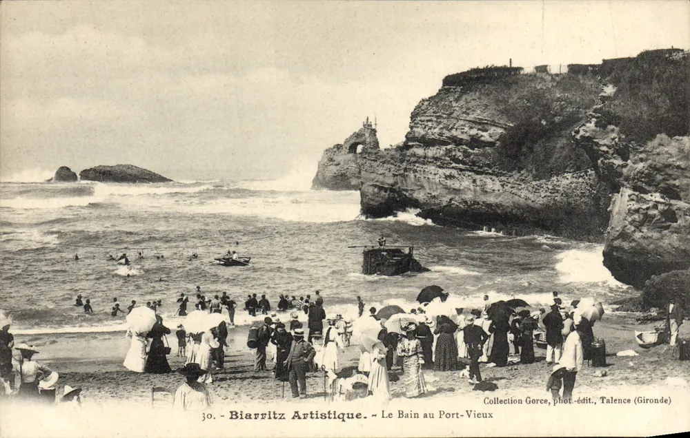 Künstlerische Biarritz - Das Bad am Port-Vieux — Sammlung Gorce, Fotoverlag, Talence (Gironde) — Nr. 30 - Vorderseite
