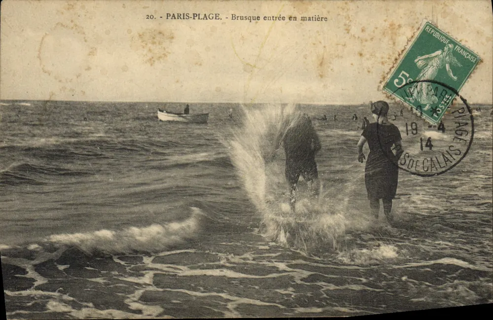 Paris-Plage - Brusque entrée en matière — éditeur inconnu, n° 20 - Frente