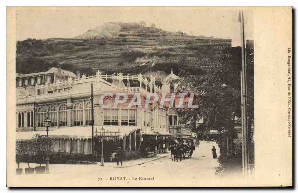 Royat - Le Kursaal — Lib. Bougès Réal, 31, Rue de l'Église, Clermont-Ferrand - Frente