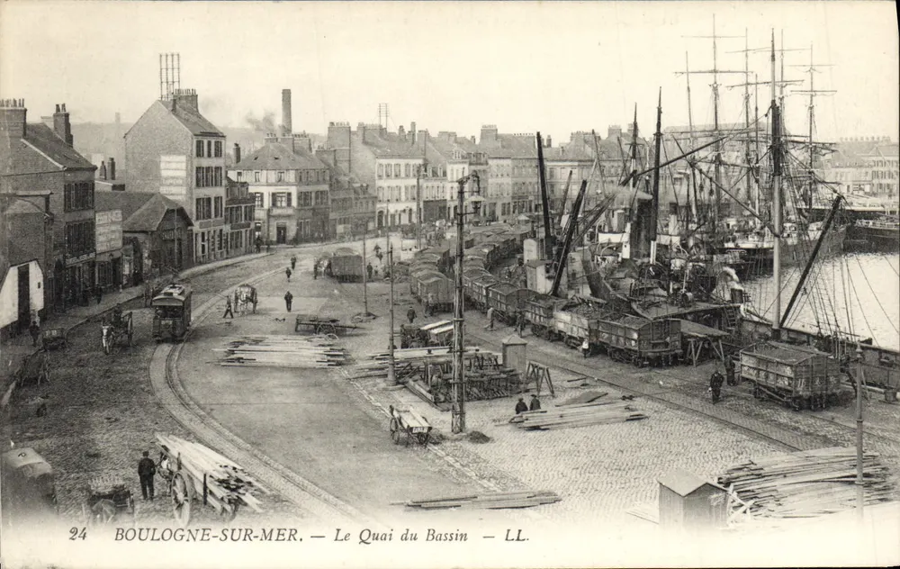 Boulogne-sur-Mer — Le Quai du Bassin — LL. - Vorderseite