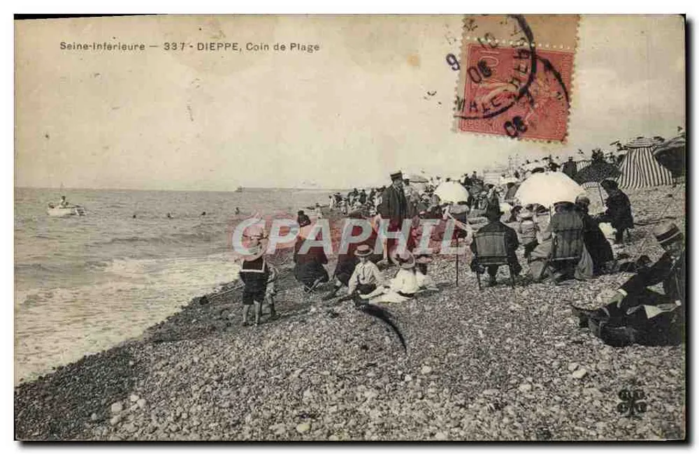 Dieppe, Canto da Praia — Seine-Inférieure — 337 — editor desconhecido - Frente
