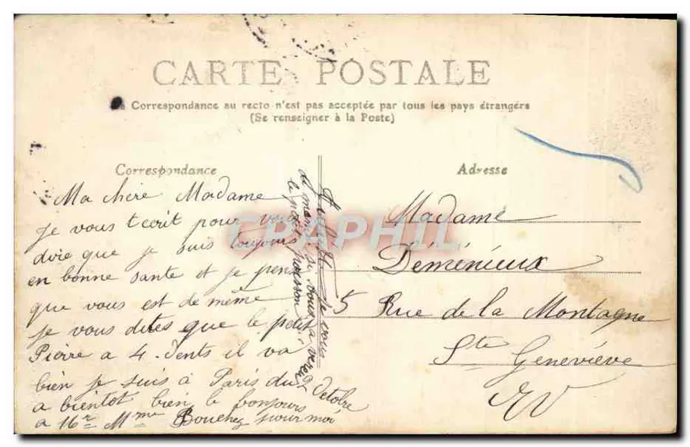 Dieppe, Canto da Praia — Seine-Inférieure — 337 — editor desconhecido - Verso