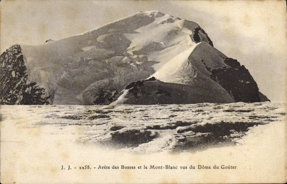 Arête des Bosses und Mont Blanc gesehen vom Dôme du Gouter — J. J. - 2258 - Vorderseite