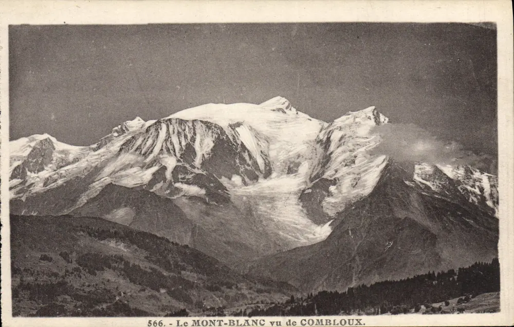 माउंट-ब्लैंक के कॉम्ब्लॉउज से देखा गया - संख्या 566 - एल. मोरांड, फोटो.एडिट. (हाउट-सैवोइ) - आगे