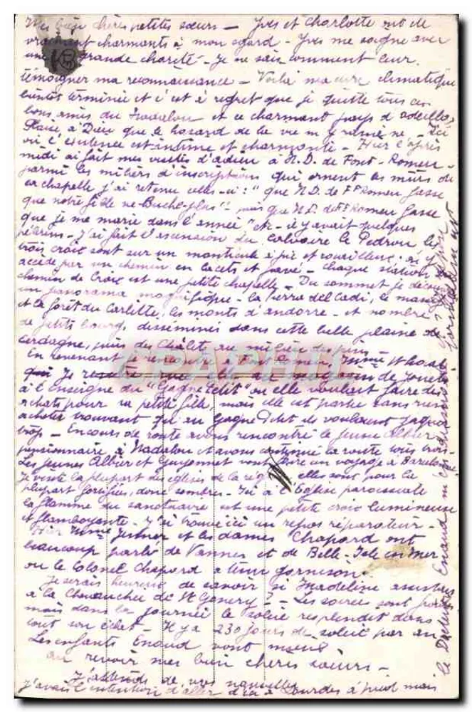 Ruinen der Moresca-Fortalaza — Die Pyrenäen (6. Serie) — Verlag Labouche Fr. - Toulouse - Rückseite
