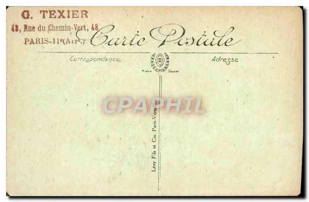 Rouen — Alte Häuser und alte Fontäne, Straße St-Romain — LL n°76 - Rückseite