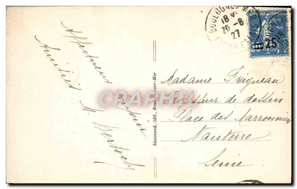 Boulogne-sur-Mer — Fischerfrau und Fischerboote — E.S. 1 - Rückseite
