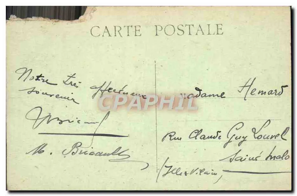 Ilha de Oléron — O Castelo — Partida dos Pescadores e Pescadoras de Ostras para as Concessões — F. Braun, editor, Royan - Verso