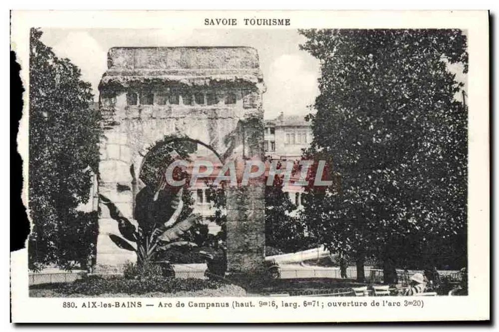 AIX-les-BAINS — Arco de Campanus — Turismo da Savóia - Frente