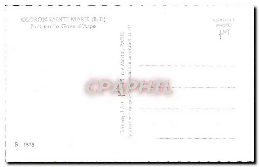Oloron-Sainte-Marie — Most nad Gavem d'Aspe — Éditions d'Art - Rewers