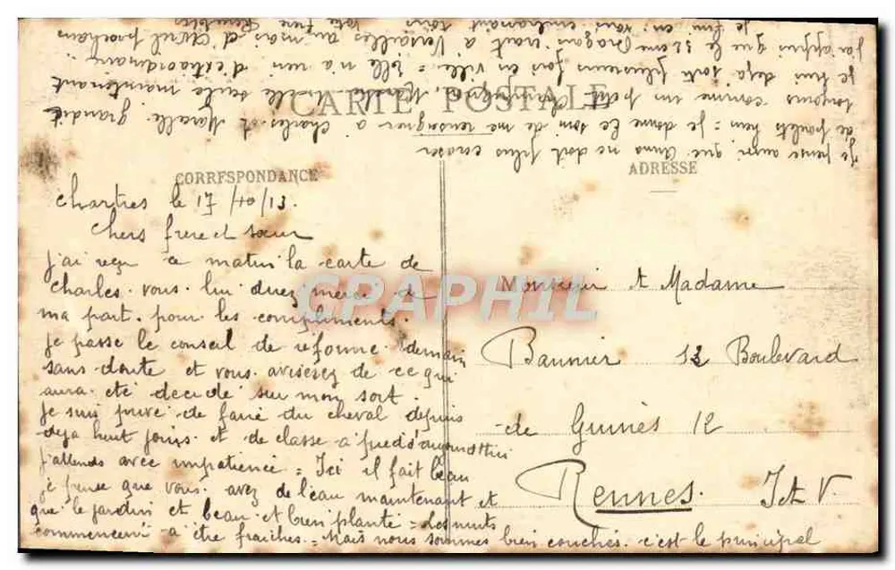Chartres (E.-et-L.) - A Porta Guillaume — Ch. Foucault editor. Droisy - Verso