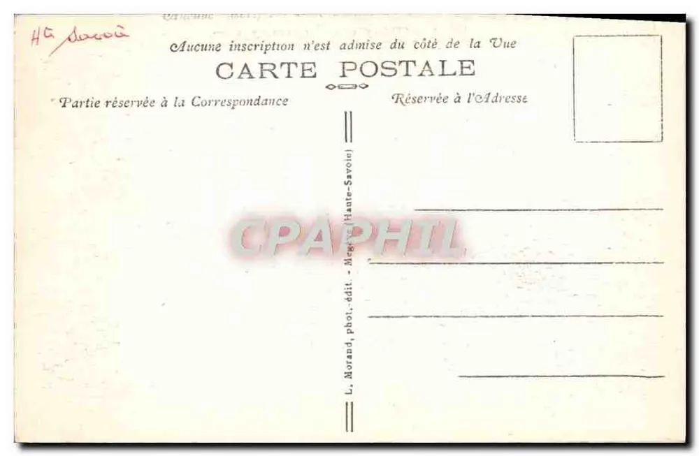 Route du Col des Aravis, Tunnel und Mont-Blanc — Nr. 129 — L. Norand, phot. ed. (Haute-Savoie) - Rückseite
