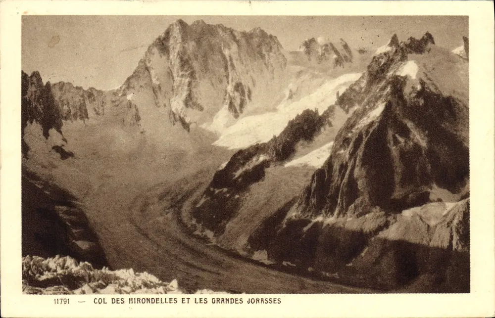 Col des Hironnelles und die Grandes Jorasses — Braun & Cie, Nr. 11791 - Vorderseite