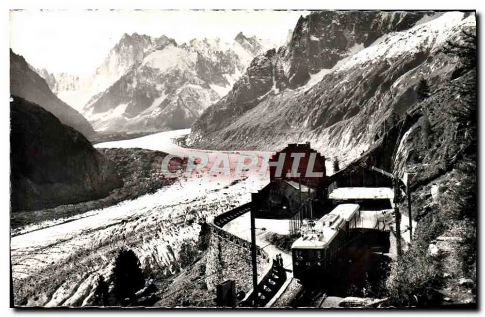 Station Montenvers en Ijsmeer — Uitgave Mont-Blanc Léman — N° 371 - Voorkant