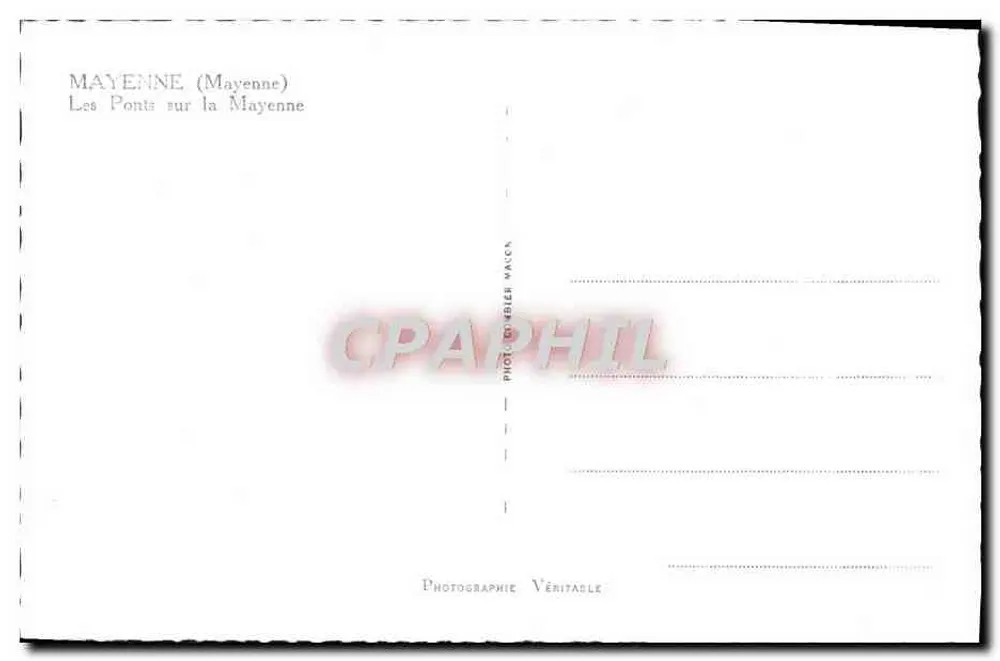 Mayenne (Mayenne) — Os Pontes sobre a Mayenne — Fotografia Verdadeira Walch - Verso