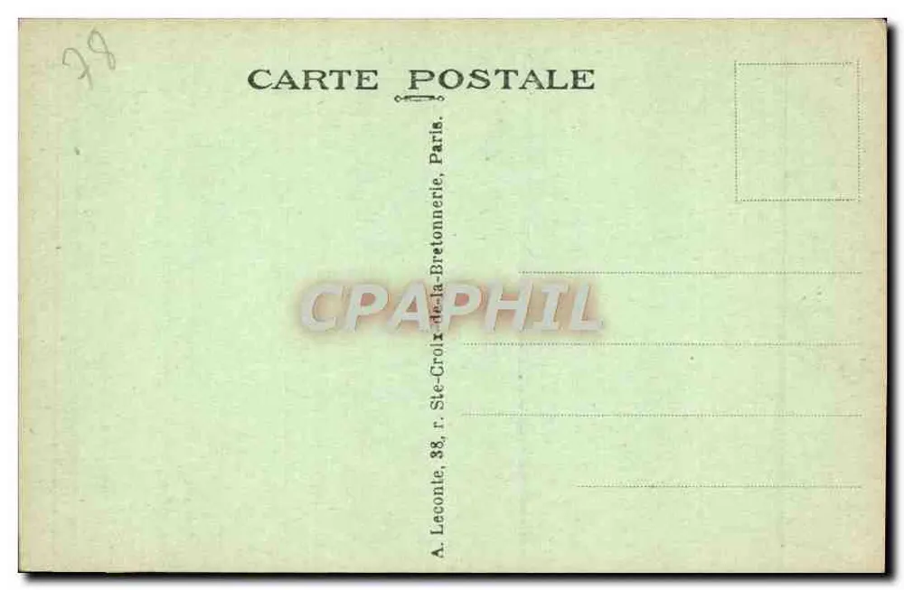 Versailles - Das Militärkrankenhaus A. L. — Verlag A. Leconle, Paris - Rückseite