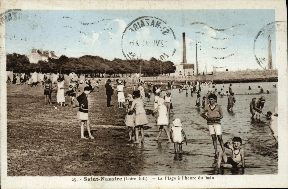 Saint-Nazaire (Loire Inf.) — Die Strandpromenade zur Badezeit — Éditions des Nouvelles Galeries - Vorderseite