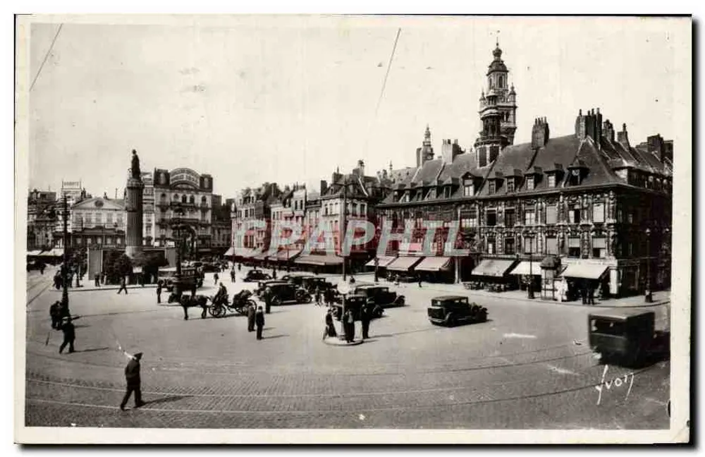 Lille - A grande praça e a antiga bolsa — Graphith, n° 4v07 - Frente