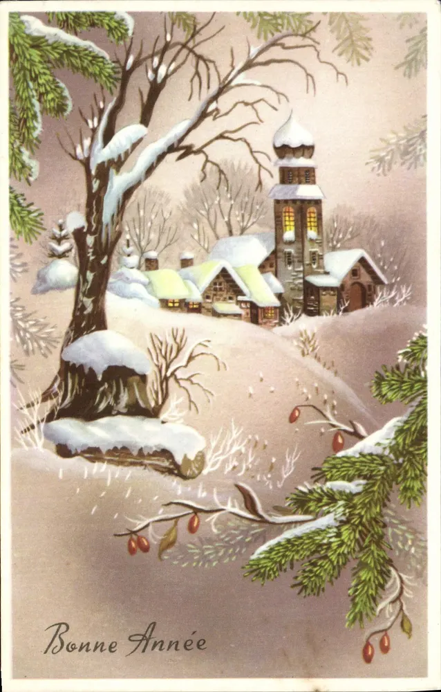 Schneeverdecktes Dorf — Winterlandschaft — Verlag La Rose, n° 180613 - Vorderseite