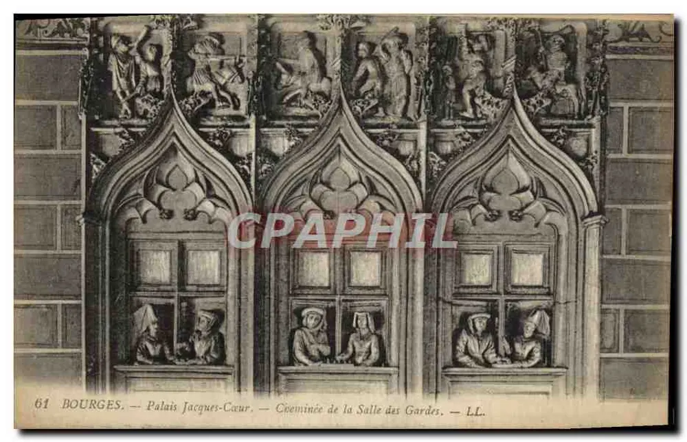 Bourges — Palais Jacques-Cœur — Decke der Salle des Gardes — LL. - Vorderseite