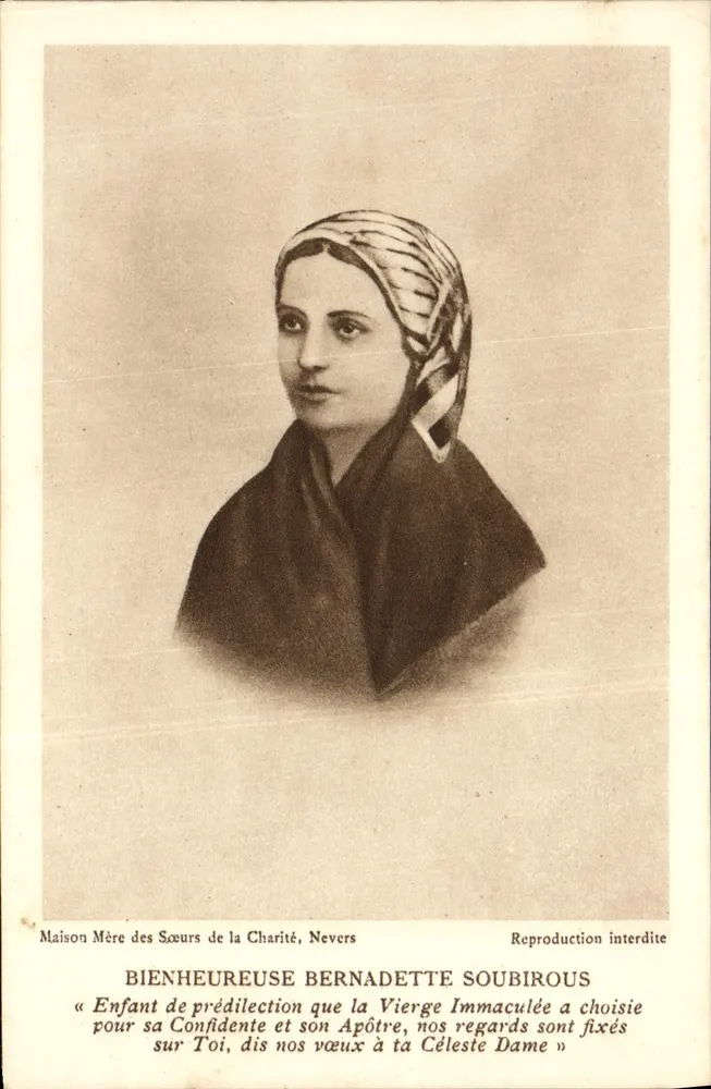 Bem-aventurada Bernadette Soubirous — Casa-Mãe das Irmãs da Caridade, Nevers — Héliogravure - Frente