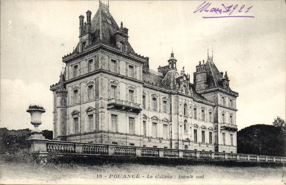 Pouancé - Das Schloss ; Südseite — Artaud et Nozaïs, Nantes, n°18 - Vorderseite