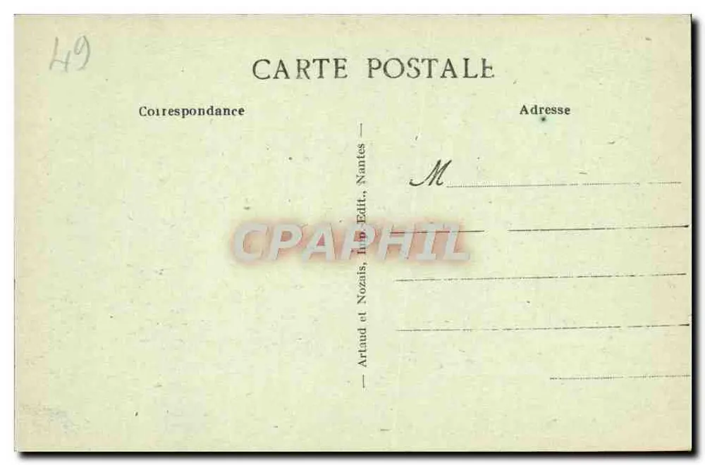 Pouancé - Das Schloss ; Südseite — Artaud et Nozaïs, Nantes, n°18 - Rückseite