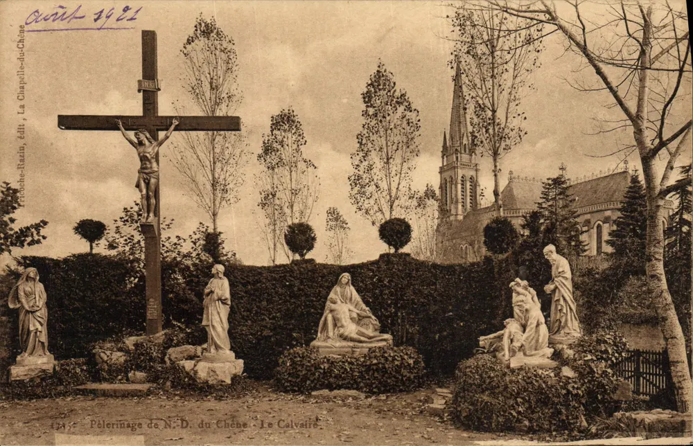 La Chapelle-du-Chêne — Pilgerung der Jungfrau vom Eiche — Das Calvary — éd. Trichone-Razin - Vorderseite