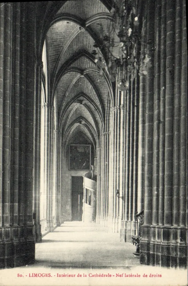 Limoges — Innenraum der Kathedrale — Rechte Seitenkapelle — Unbekannter Verleger, Nr. 80 - Vorderseite