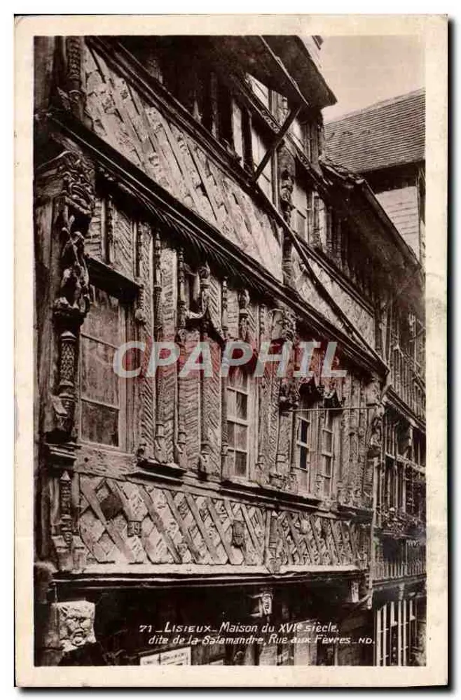 Lisieux - 17. Jahrhundert-Haus, genannt Salamander, Rue aux Fèvres - Vorderseite