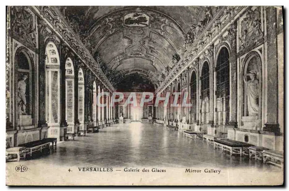 Versailles — Galerie des Glaces — Mirror Gallery - Frente